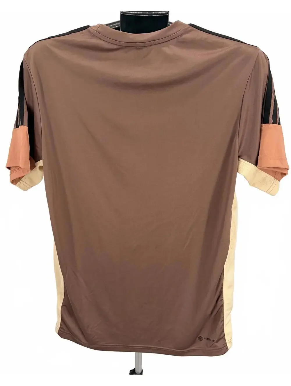 Modern‎ Adidas Training Tee Brown Colorblock Athletic Shirt M